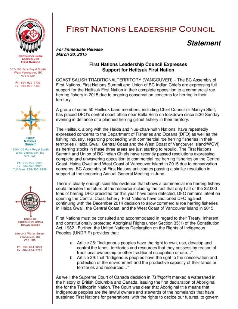 thumbnail of FNLC_Statement_re_Heiltsuk_opposition_to_herring_fishery-2015-03-30