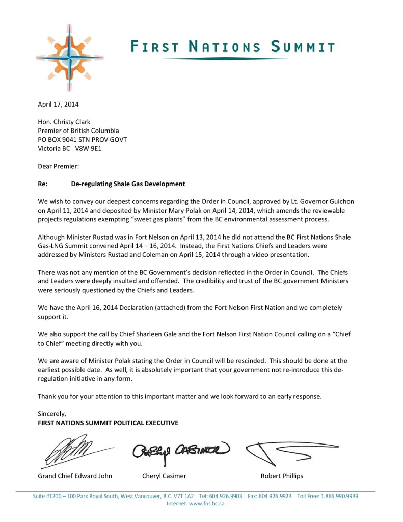 thumbnail of FNS_letter_to_Premier_Clark_re_Deregulating_Shale_Gas_Development_April-17-2014