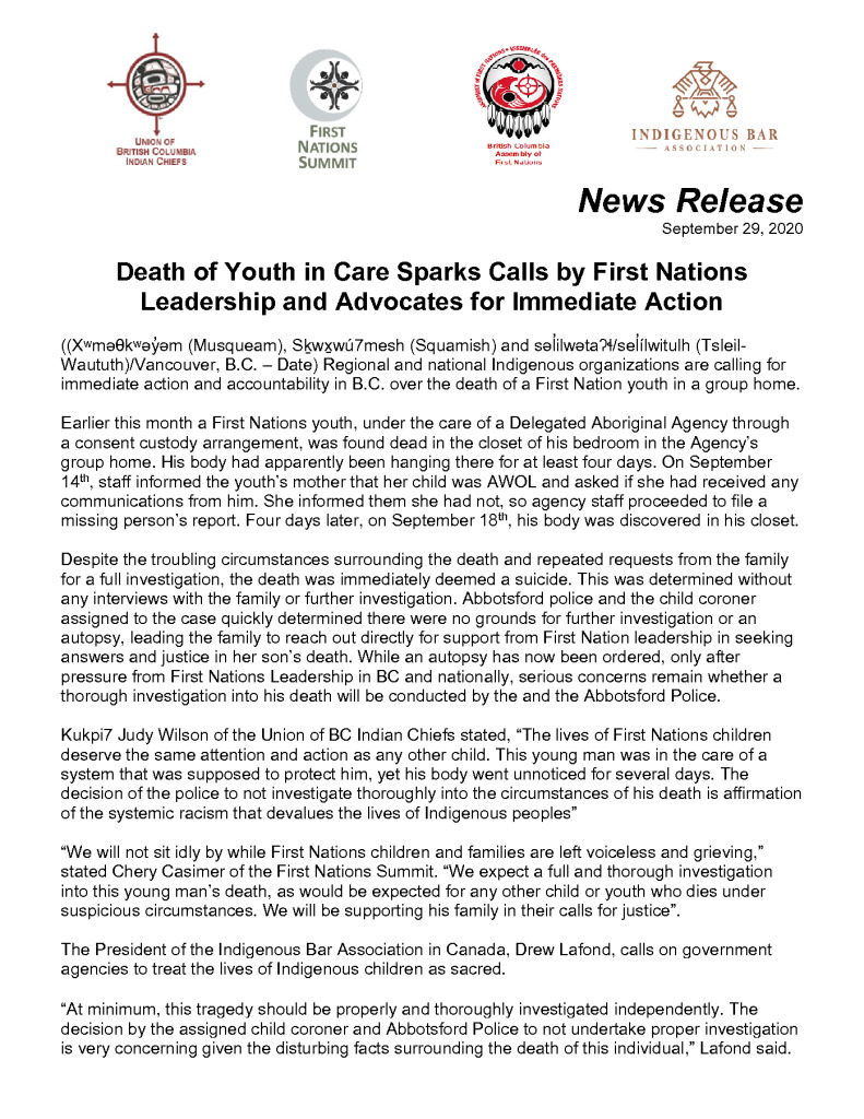 thumbnail of 2020Sep29_NR_Death of First Nations Youth in Care