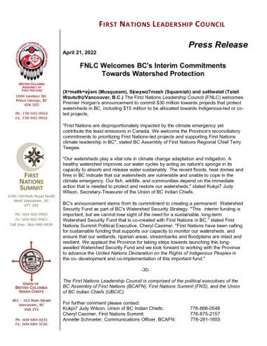 thumbnail of 2022April21_FNLC Watershed Press Release_FINAL