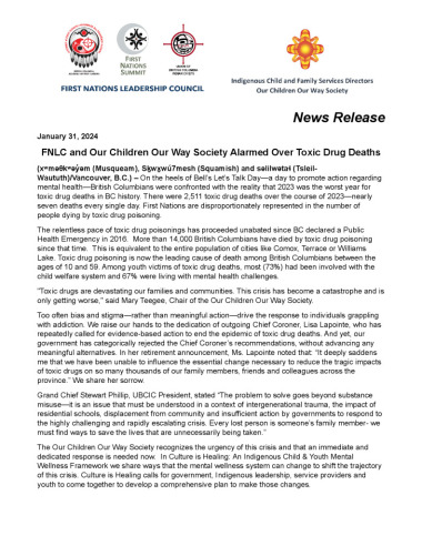 thumbnail of 20240131 Joint FNLC-OCOWS Media Release Toxic Drug Poisoning
