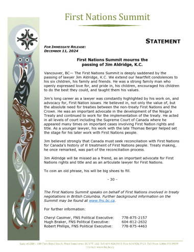 thumbnail of 12-11-24_FNS statement on passing of Jim Aldridge